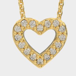 Tiny Heart Love Charm Necklace - Valentine Gift 0028