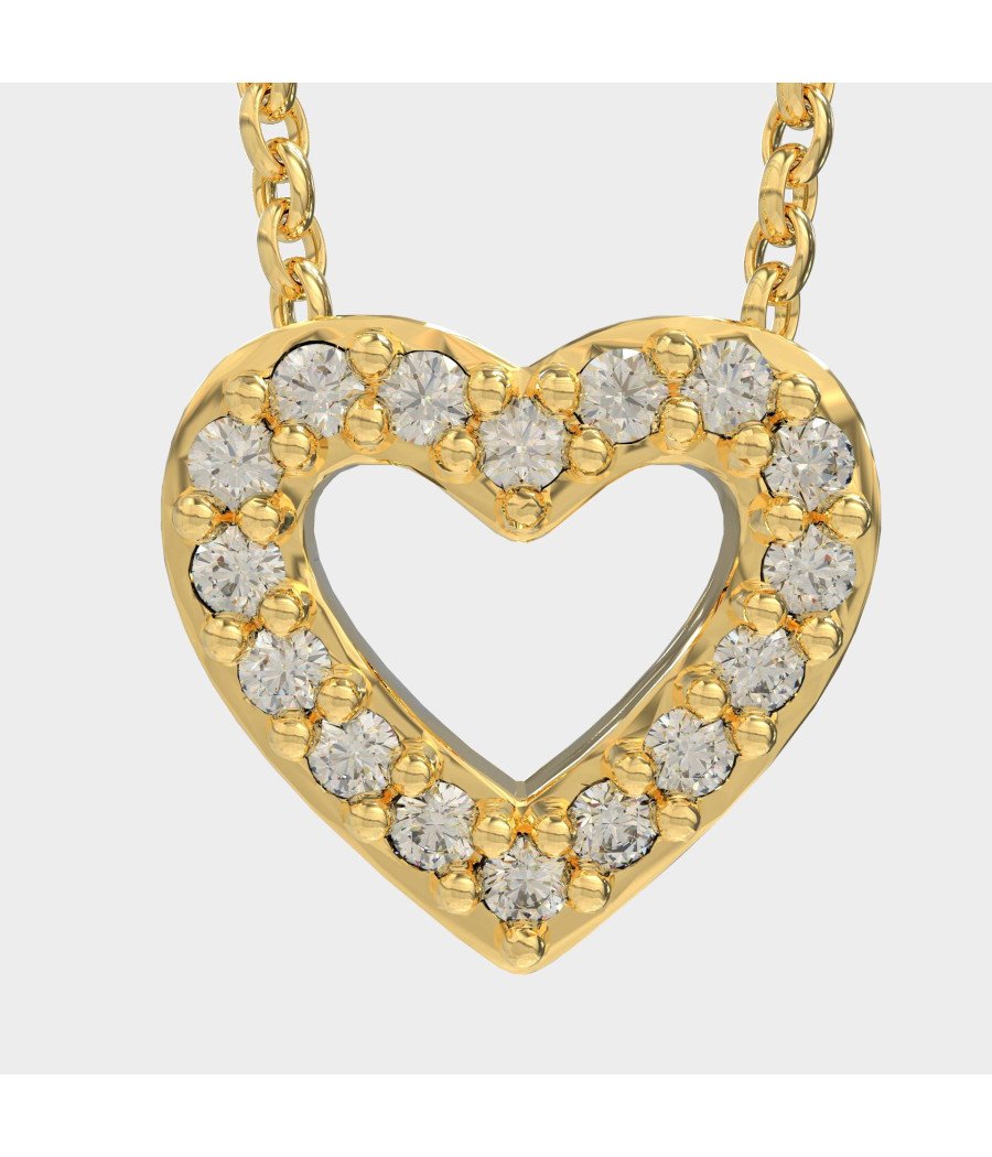 Tiny Heart Love Charm Necklace - Valentine Gift 0028