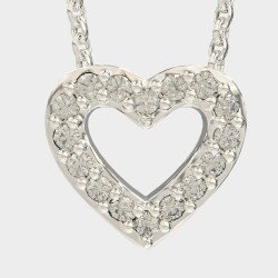 Minimal Ασημενιο Κολιε Καρδια 0028