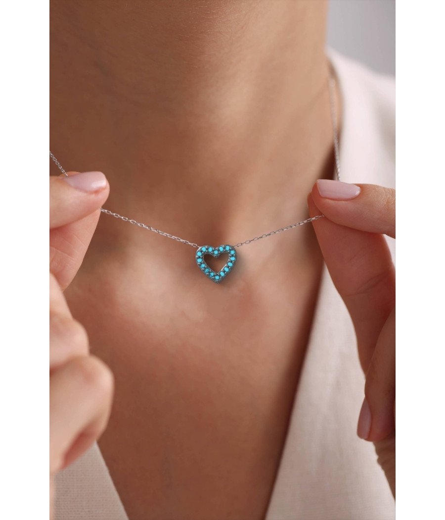 Collar Colgante Corazón Oro Rosa Exótico 0028TP
