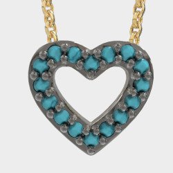 Collar Colgante Corazón Oro Rosa Exótico 0028TP