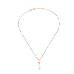 Κολιέ Κλειδί Από Ασήμι 925 Με Ζιργκόν-Ασημένιο Κολιέ Κλειδί 0031