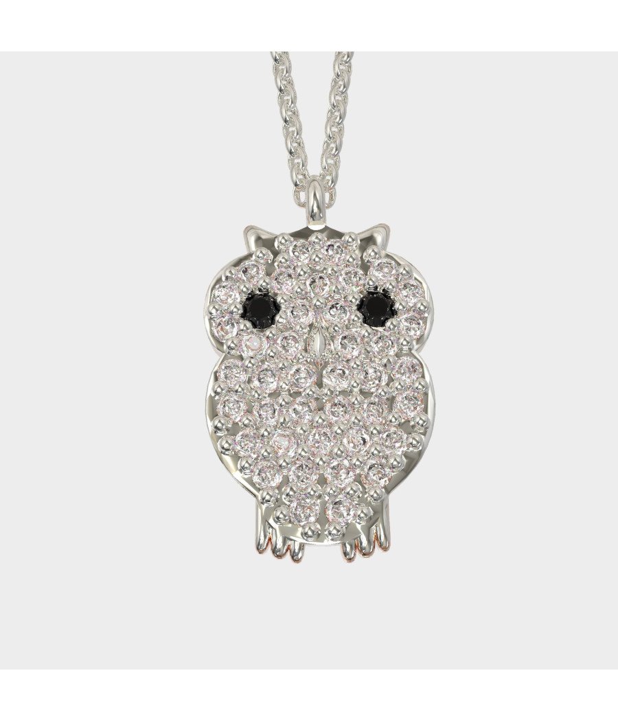 Búho Colgante De Plata Regalo Para Un Maestro 0026L