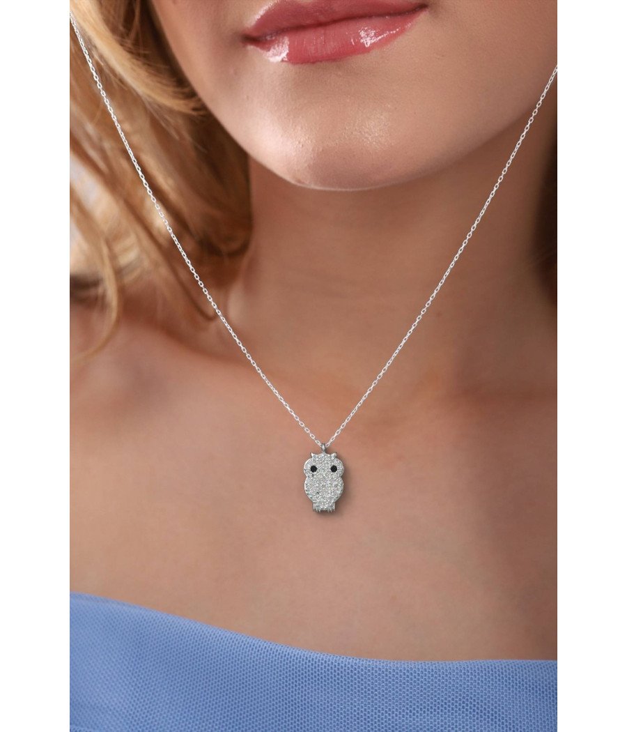 Búho Colgante De Plata Regalo Para Un Maestro 0026L