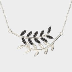 Collier de feuilles d'olivier - Olive minuit 0089MP