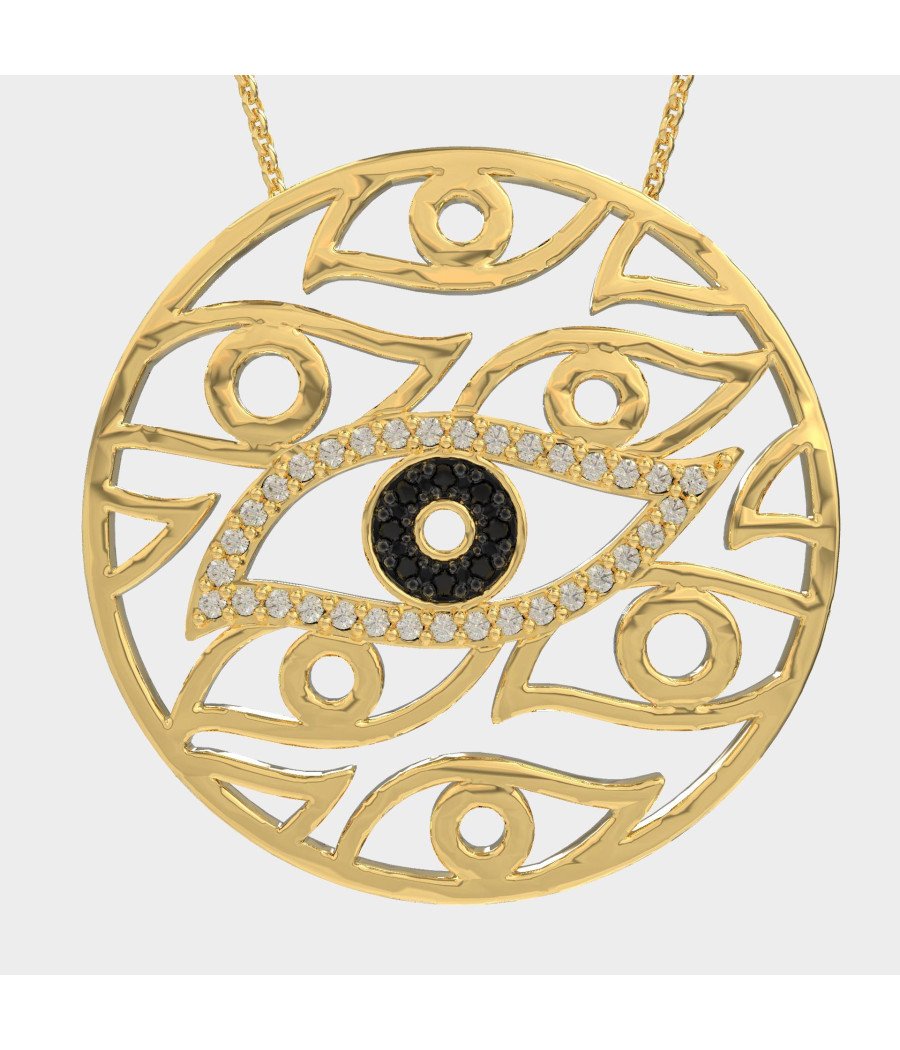 Mystic Radiance – Luxury Evil Eye Pendant 0114