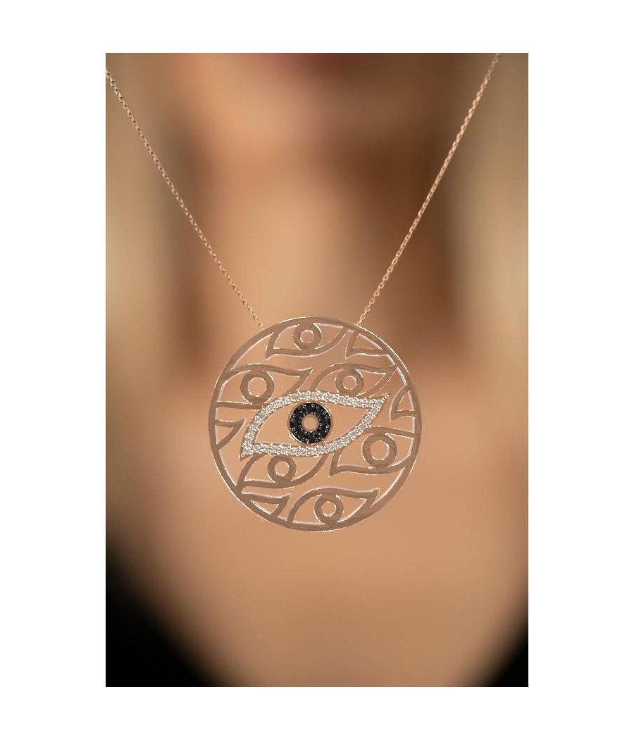 Mystic Radiance – Luxury Evil Eye Pendant 0114