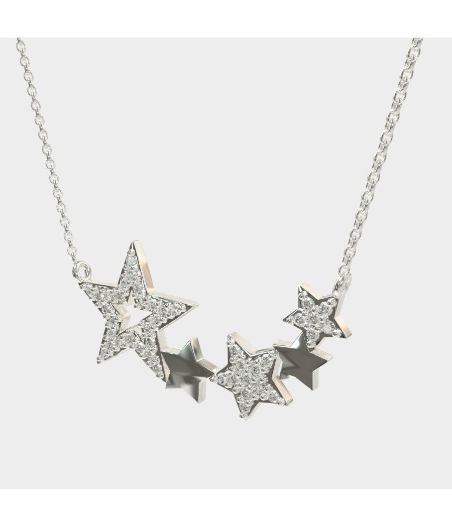 Elegante Collar Estrella Regalo Aniversario 0113L