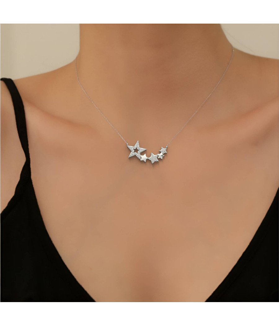 Elegante Collar Estrella Regalo Aniversario 0113L