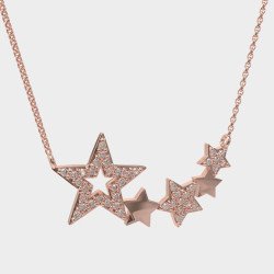 Rose Gold Halskette mit Sternen Romantisches Geschenk für Sie