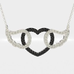 Celestial Romance Love Necklace with Wings 0099MP