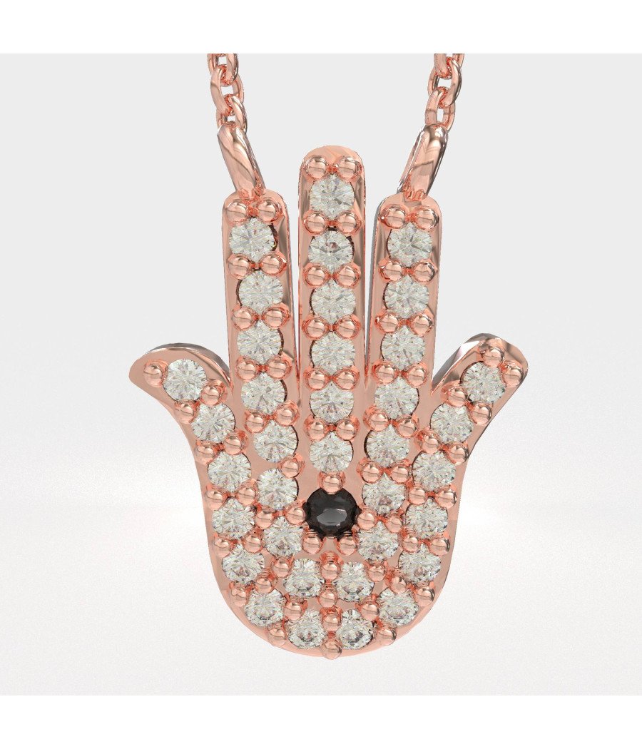 Hamsa-Halskette - Hand der Fatima-Anhänger 0012