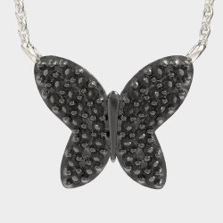 Elegante Collar Mariposa Plata 925 Con Circonitas 0011MP