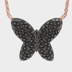 Elegante Collar Mariposa Plata 925 Con Circonitas 0011MP