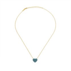 Caribbean Heart Necklace with Turquoise Zircon 0009TP