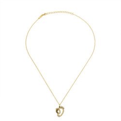 Ασημένιο Κολιέ Πατουσάκια Μαμάς Και Μωρού - Δώρο Κολιέ