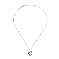 Collar Paw Print en Oro Blanco Regalo de Maternidad 0120L