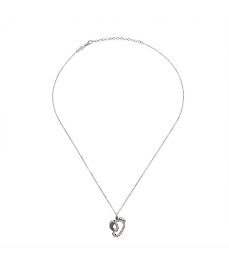 Collar Paw Print en Oro Blanco Regalo de Maternidad 0120L