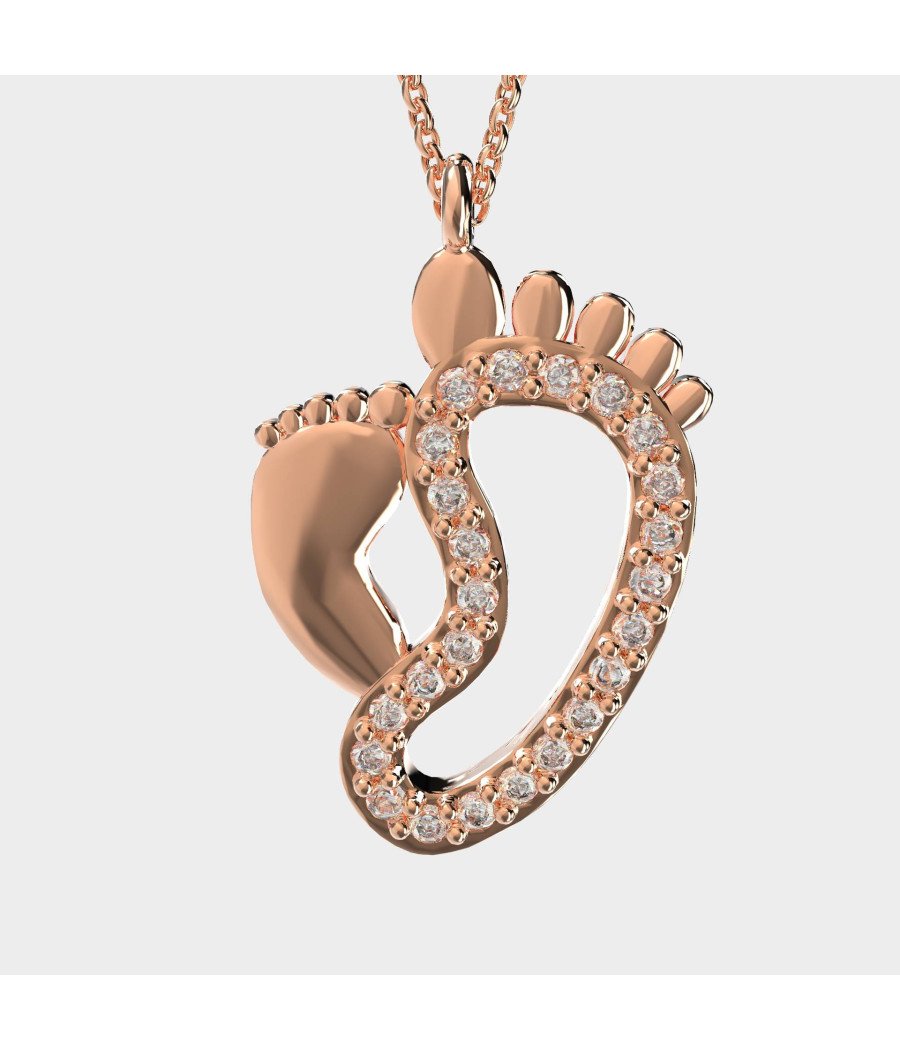 Paws Halskette in Rose Gold Tender Geschenk für Mama 0120R