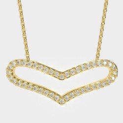 Silver Heart Necklace Romantic Gift For Her 0141