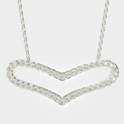 Silver Heart Necklace Romantic Gift For Her 0141