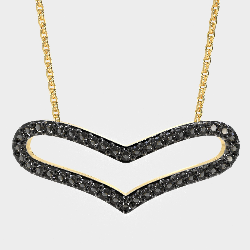 Dark Allure Silber Herz Halskette 0141MP