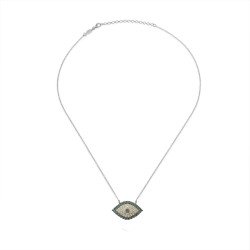 Collier délicat en argent avec breloque œil symbolique 0196MPP