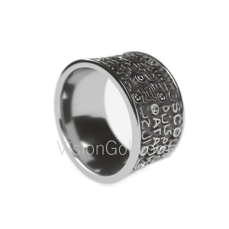 Sterling Silver Ring,Silver With Love In Several Languages