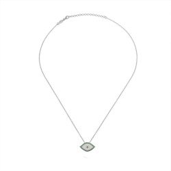 Collar Ojo Griego con Circonitas Verdes 0196PP