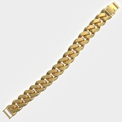 Luxurious Unisex Cuban Βραχιόλι από Ασήμι 0036