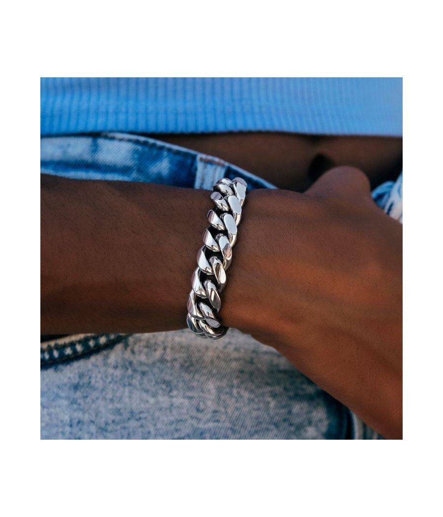 Luxueux bracelet unisexe en argent cubain 0036