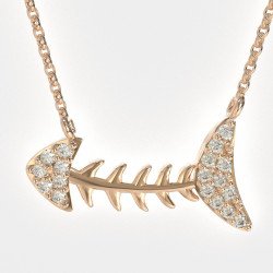Pendentif en arête de poisson - pendentif poisson 0231