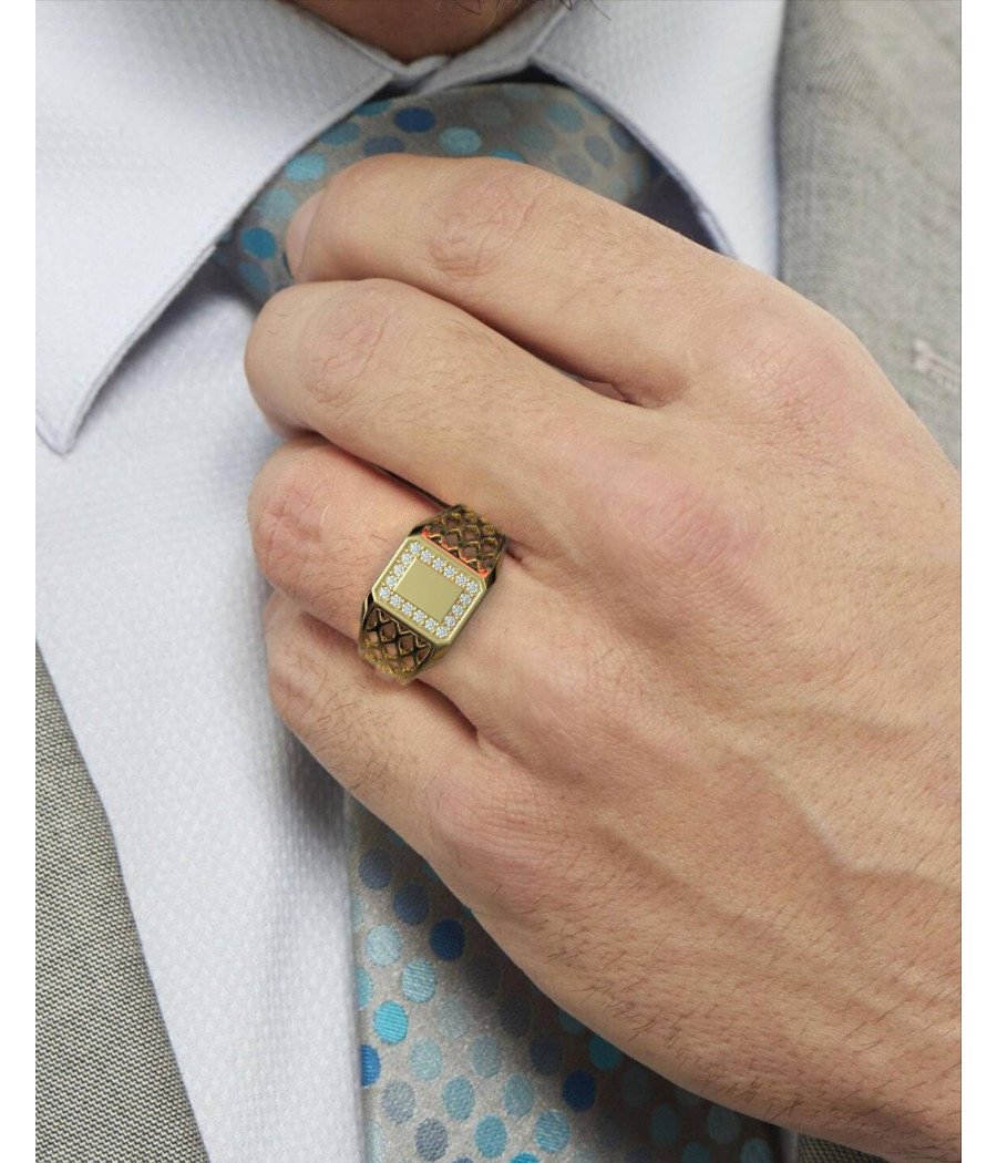 Herrenring aus Gold mit Diamanten 1011KLP
