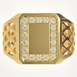 Herrenring aus Gold mit Diamanten 1011KLP