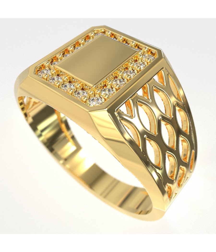 Herrenring aus Gold mit Diamanten 1011KLP