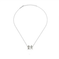 Collier Famille Enfants Tendre Cadeau Pour Amie Mère 0003L