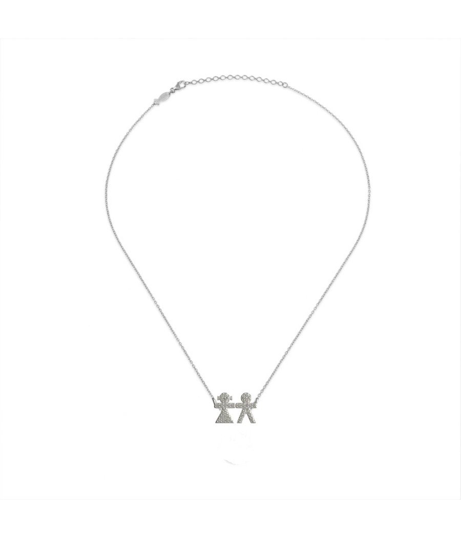 Collier Famille Enfants Tendre Cadeau Pour Amie Mère 0003L
