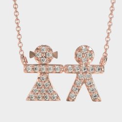 Bijoux pour femmes avec figurines d'enfants 0003R