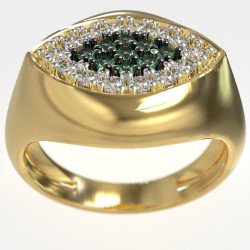 Bague élégante de protection contre les yeux maléfiques 1443K