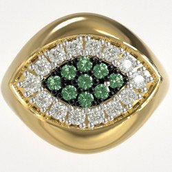 Bague élégante de protection contre les yeux maléfiques 1443K