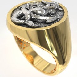 Luxurious Sea-Themed Ring 1004K
