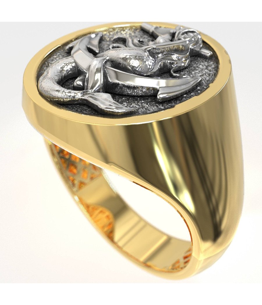 Luxurious Sea-Themed Ring 1004K