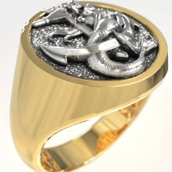 Luxuriöser Ring mit Meeresmotiven 1004K