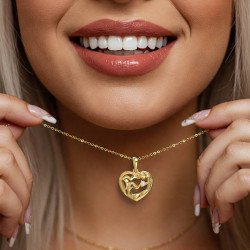 Sweet Mom and Baby Pendant Necklace 0765
