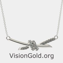 Collar nudo infinito de plata para mujer 0852L