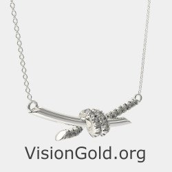Collier argenté à nœuds infinis pour femmes 0852L