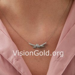 Collier argenté à nœuds infinis pour femmes 0852L
