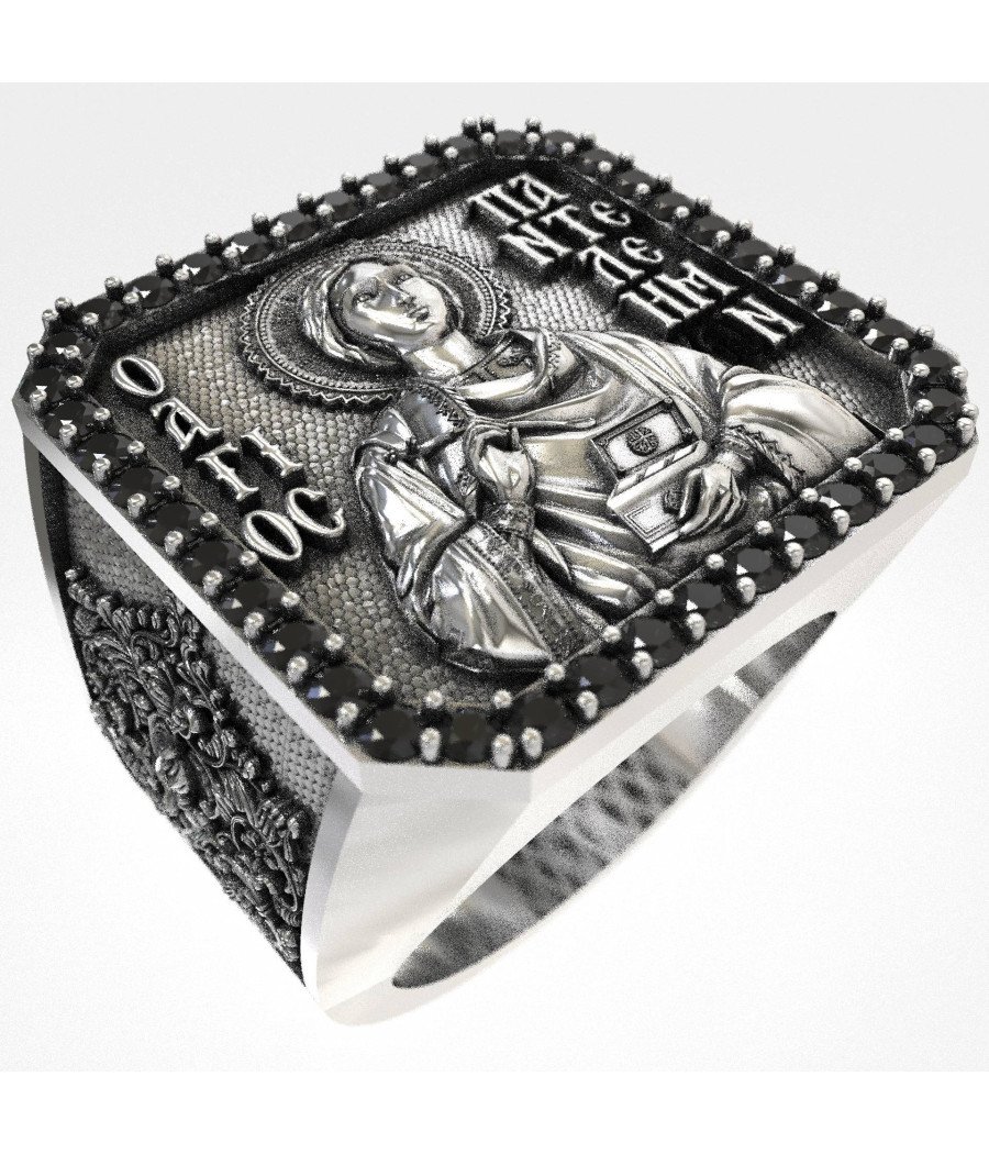 Bague orthodoxe pour homme "Tout-Puissant" - Saint Panteleimon