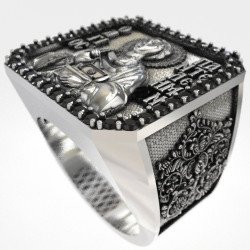 Bague orthodoxe pour homme "Tout-Puissant" - Saint Panteleimon