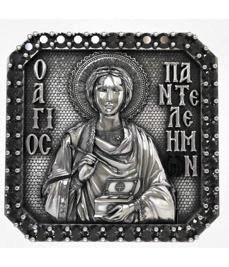 Orthodoxer Herrenring "Allmächtiger" - Heiliger Panteleimon